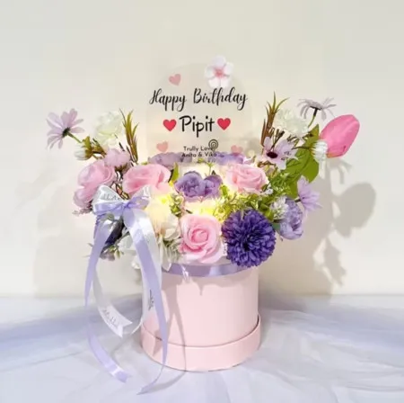 Bloom Box Akrilik Ucapan Ulang Tahun Sikka